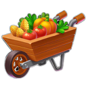 Wheelbarrow with Vegetables
