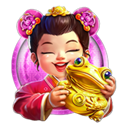 Girl with Golden Toad