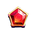 Red Pentagon Crystal