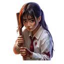 Girl with Wooden Bat